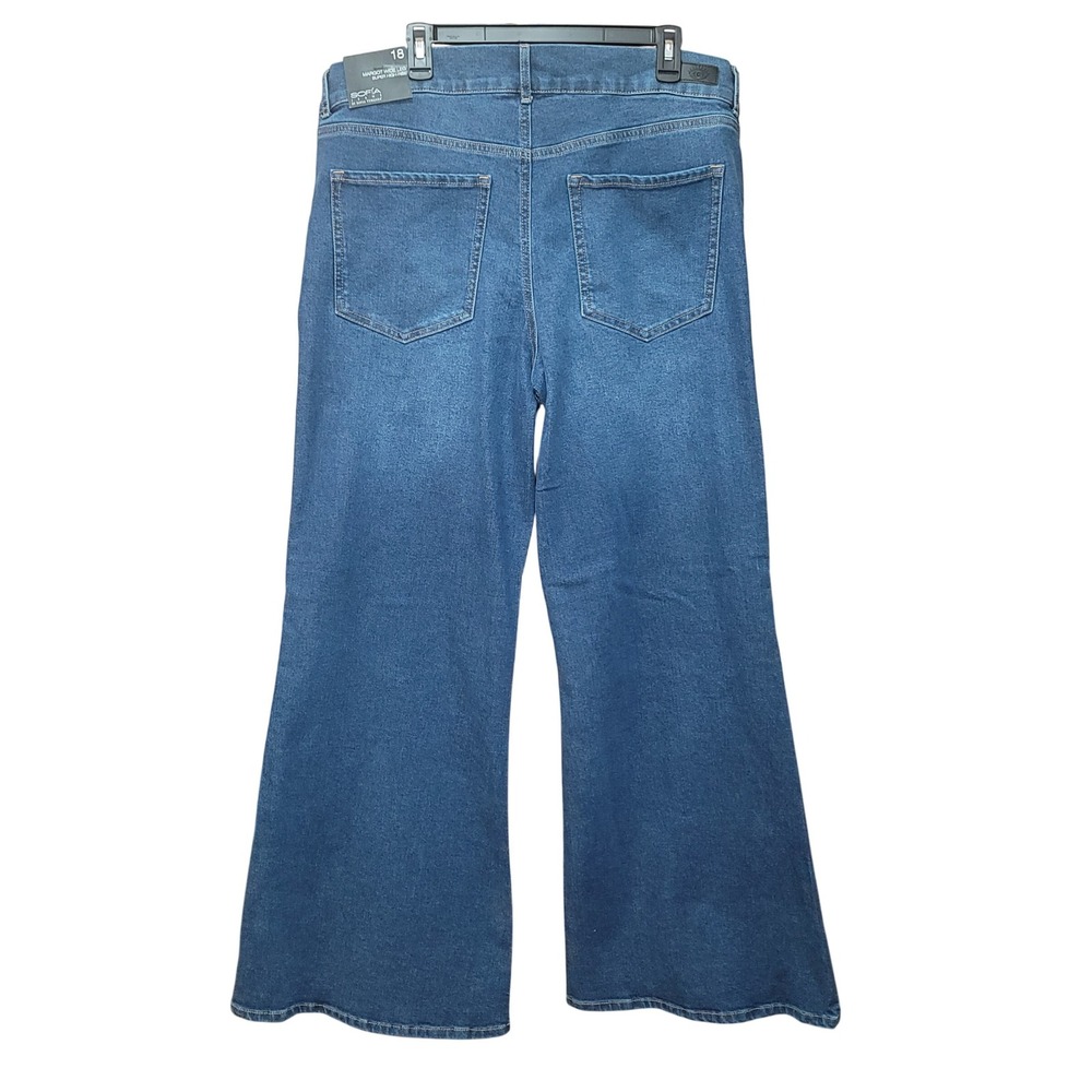 Women's Plus Wide Leg High Rise Jeans Sz 18 Boho Festival 90s Y2K Businesscasual - Picture 5 of 10